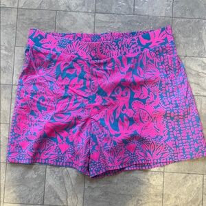 Lilly Pulitzer Pink and Blue High Waist Shorts